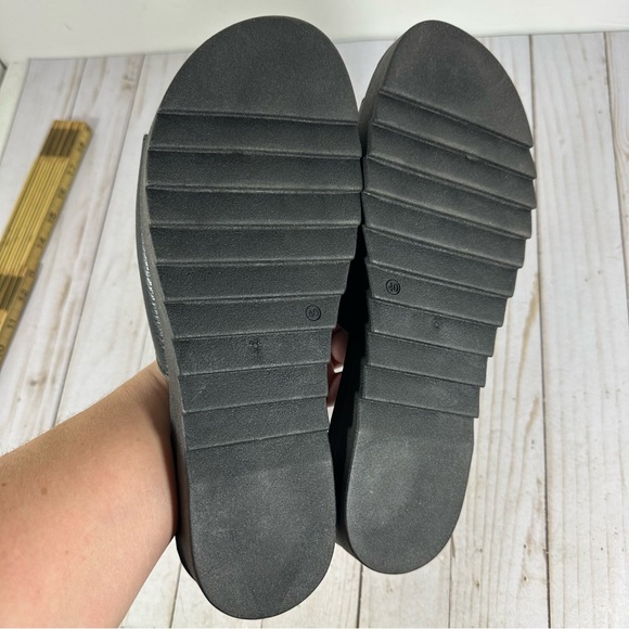 Avellini Made in Italy Black Leather Slide Sandals 40 - Picture 6 of 9